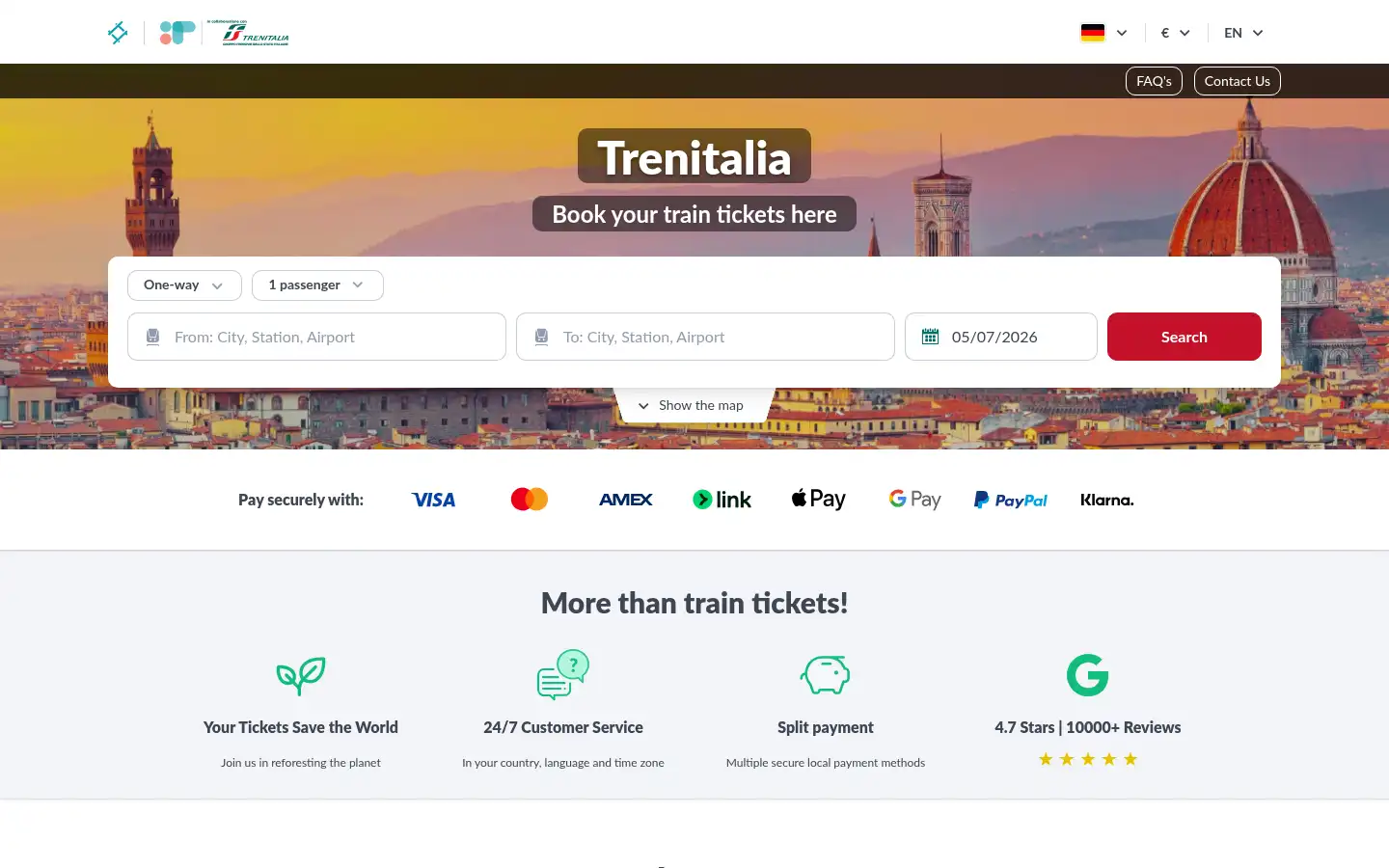 Screenshot of italiatren.com
