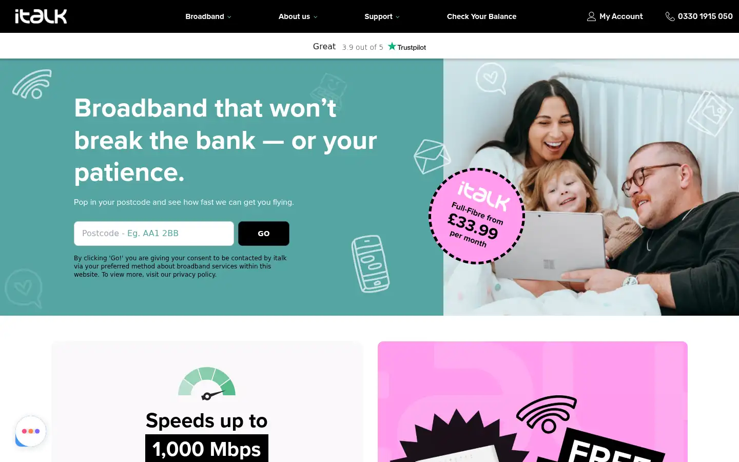 Screenshot of italktelecom.co.uk