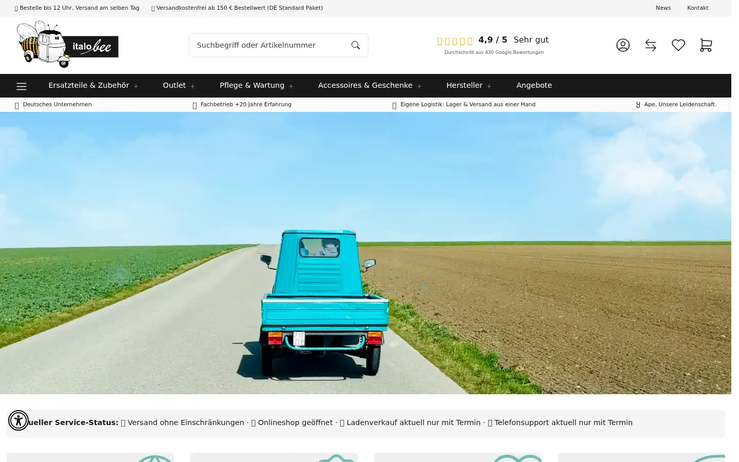 Screenshot of italobee.de