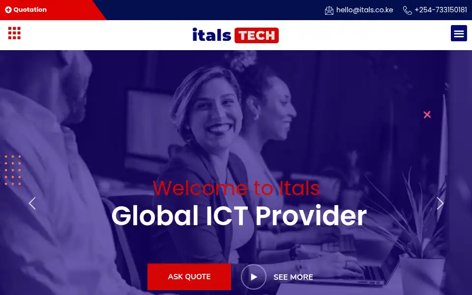 Screenshot of itals.co.ke