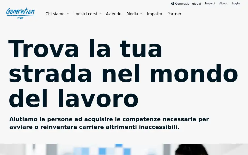 Screenshot of italy.generation.org