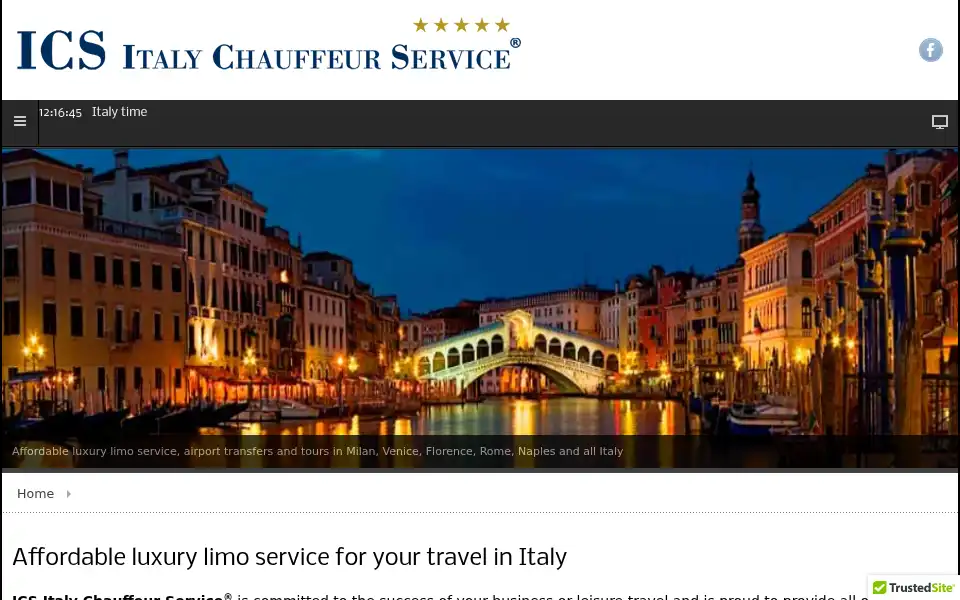 Screenshot of italychauffeurservice.com