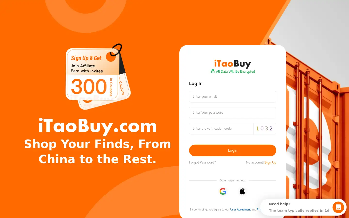 Screenshot of itaobuy.com