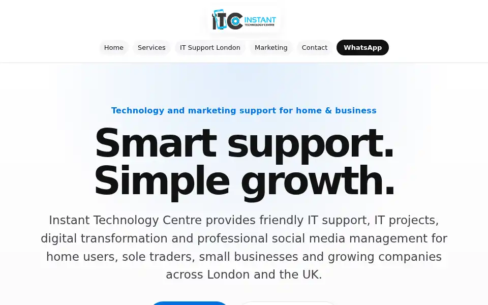 Screenshot of itechcentre.co.uk