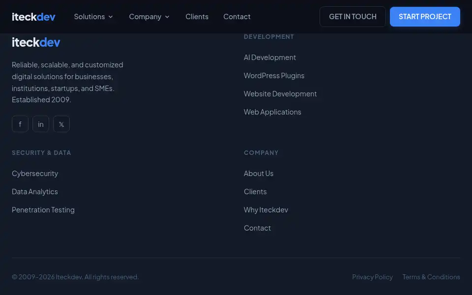 Screenshot of iteckdev.com