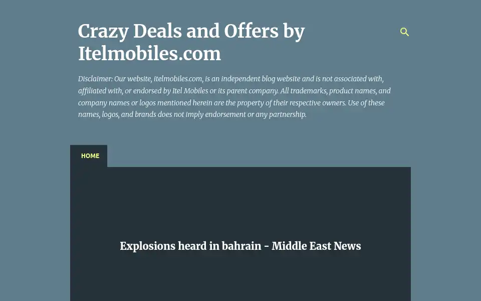 Screenshot of itelmobiles.com