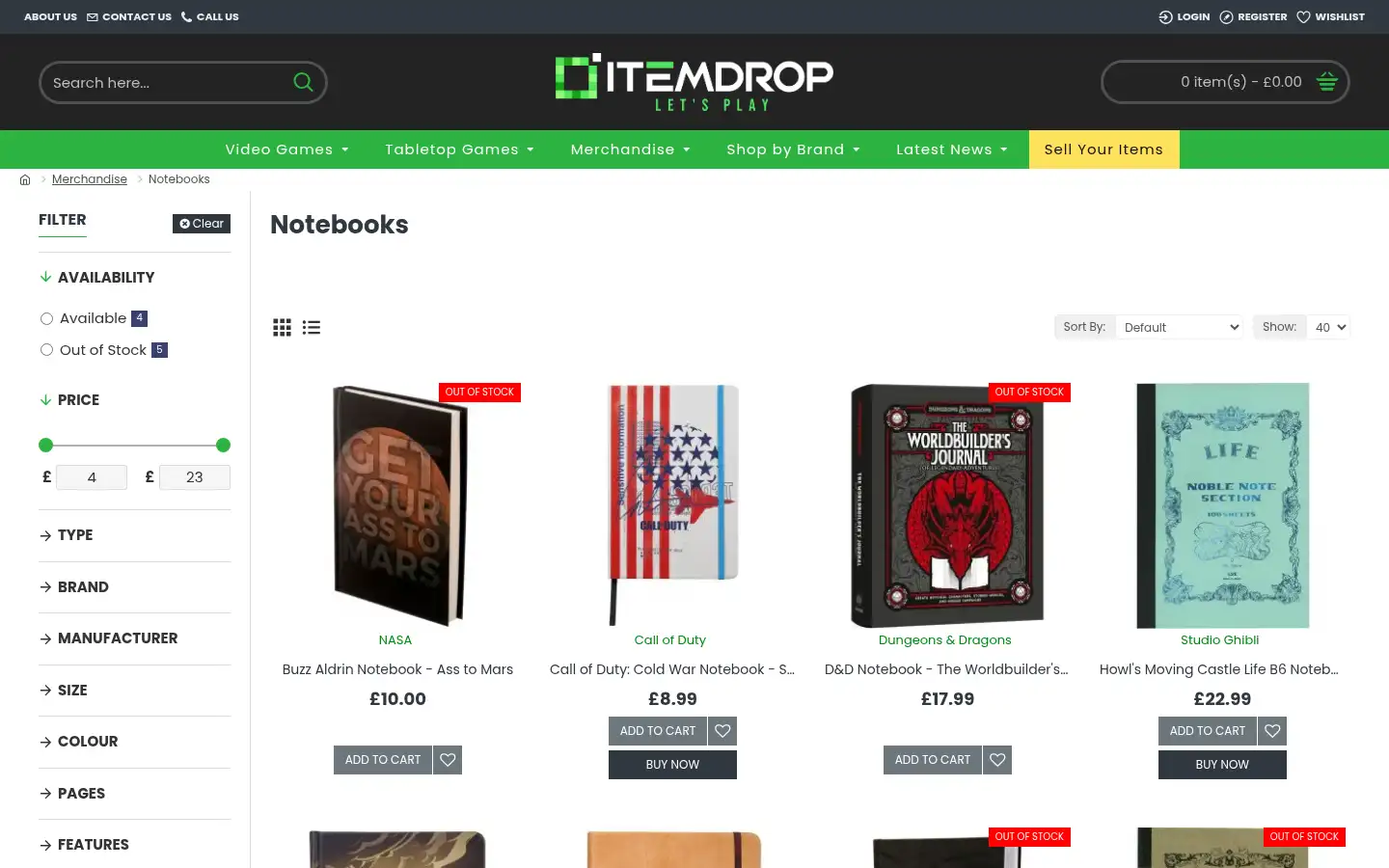 Screenshot of itemdrop.co.uk