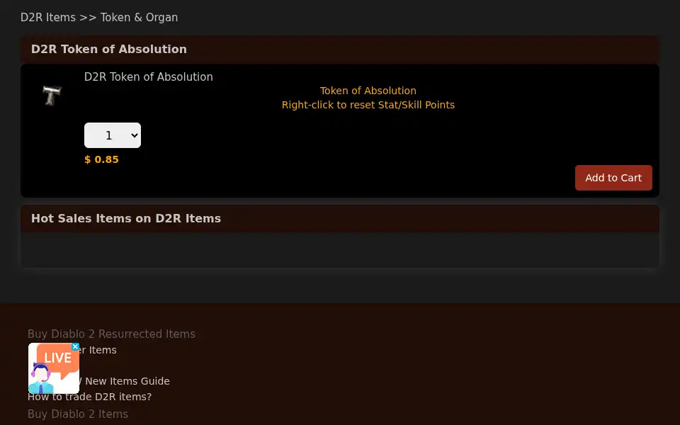 Screenshot of items7.com