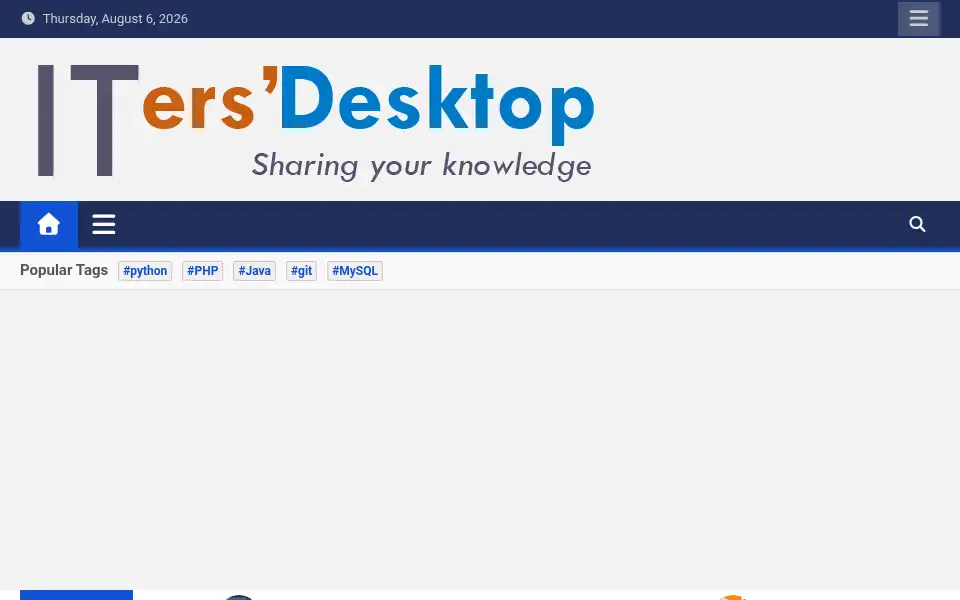 Screenshot of itersdesktop.com