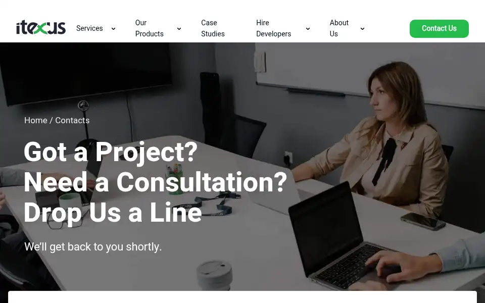 Screenshot of itexus.com