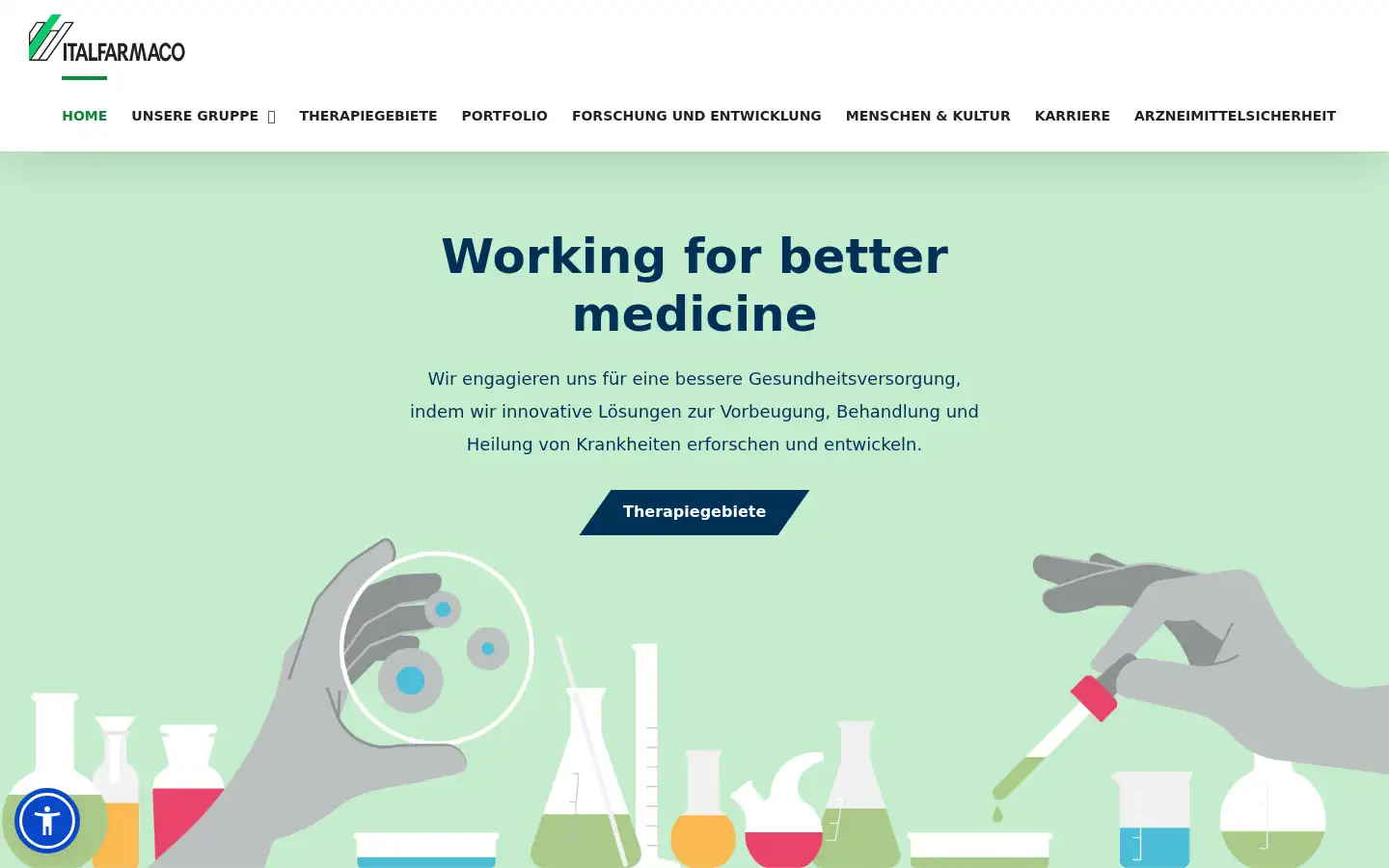 Screenshot of itf-pharma.de