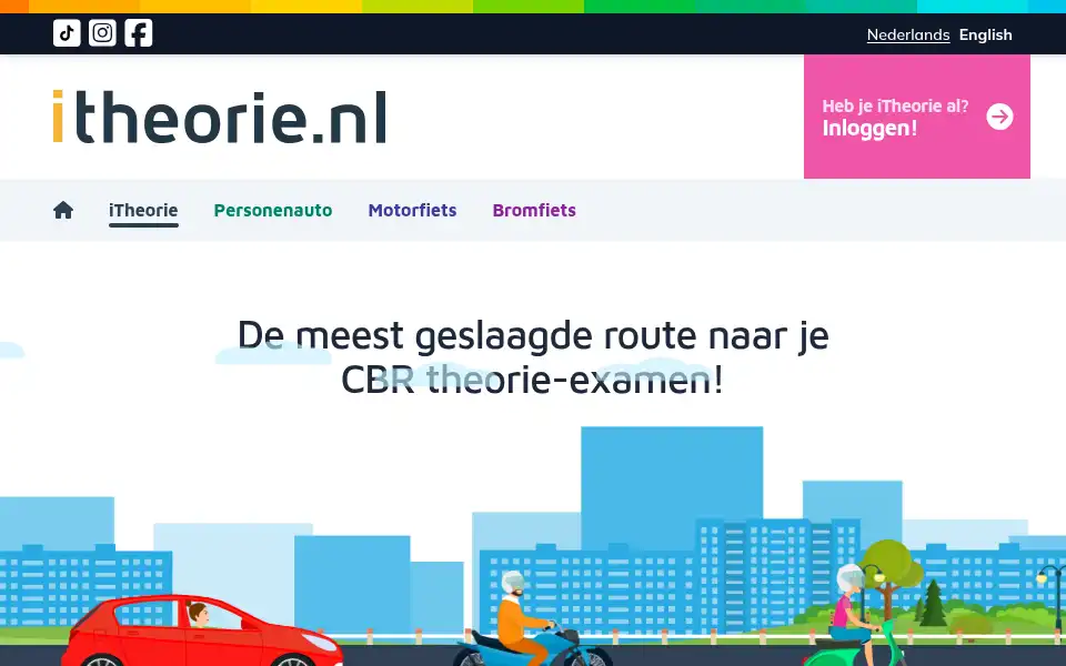 Screenshot of itheorie.nl