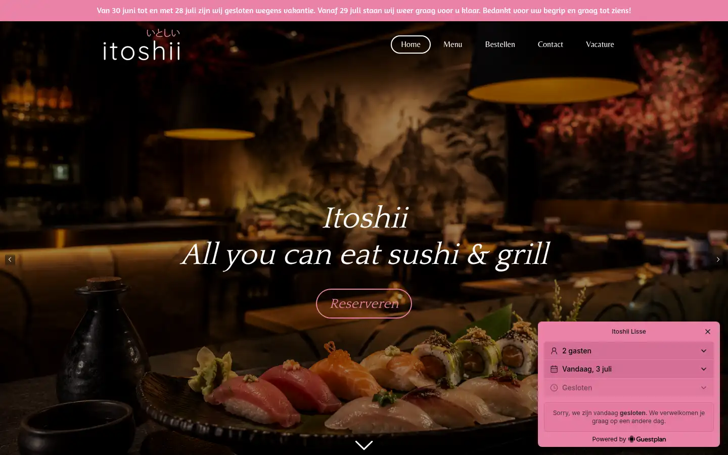 Screenshot of itoshiilisse.nl