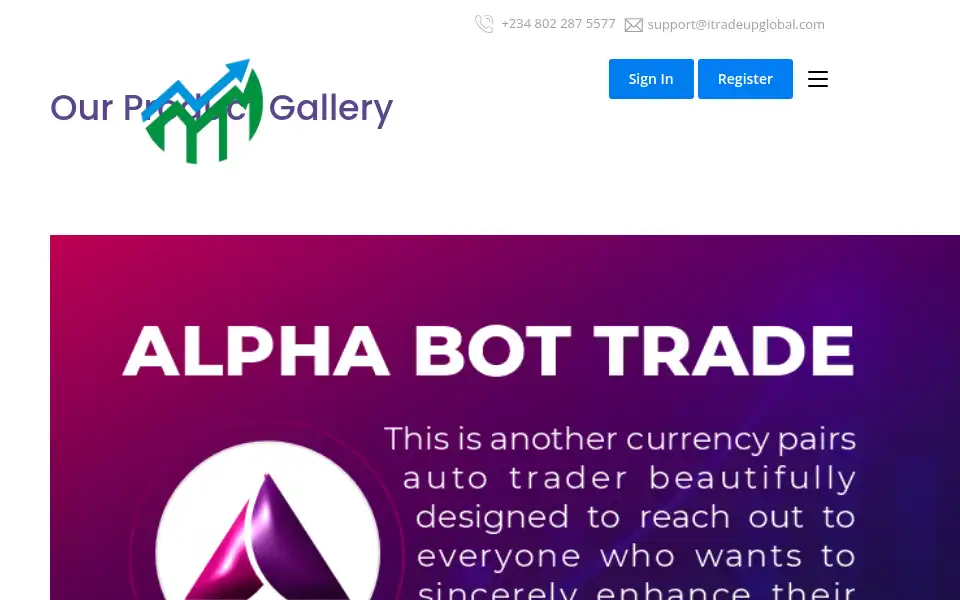 Screenshot of itradeupglobal.com