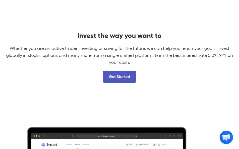 Screenshot of itrustinvestment.com