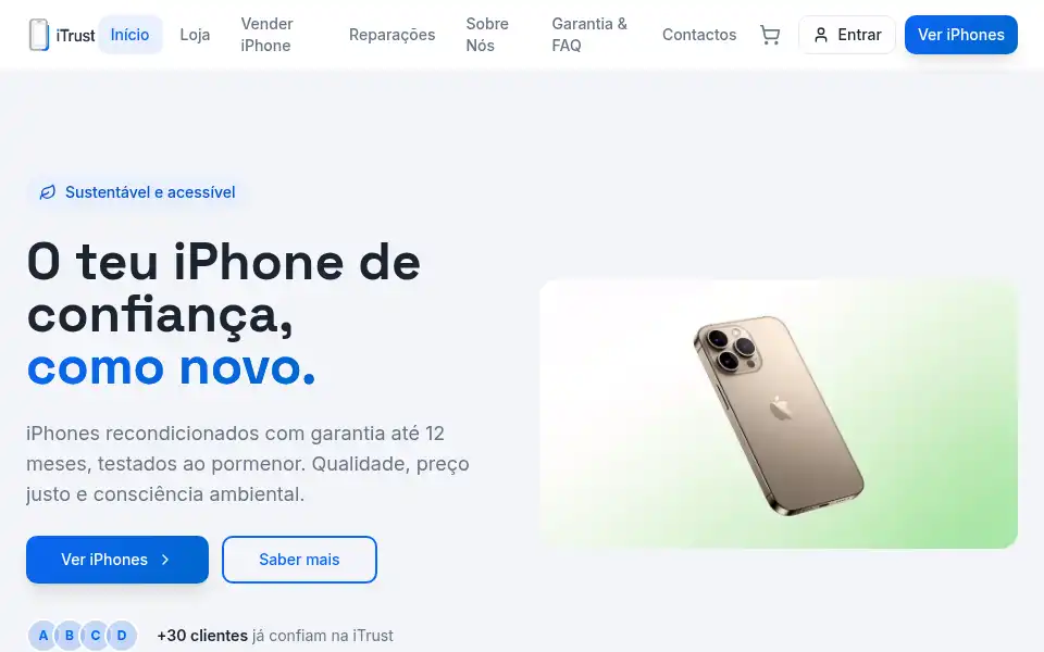 Screenshot of itrustpt.com