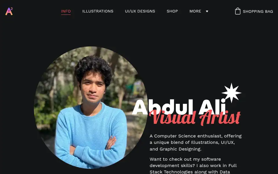 Screenshot of itsabdulali.com
