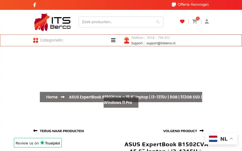 Screenshot of itsberco.nl