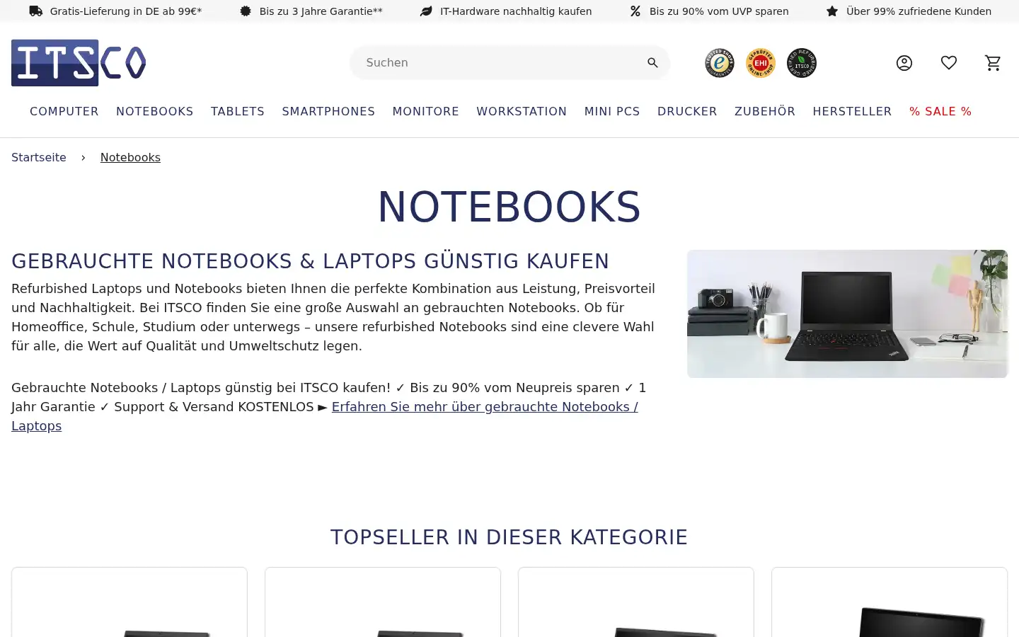 Screenshot of itsco.de