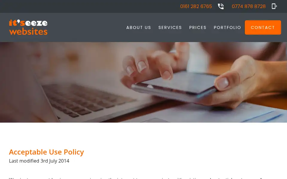 Screenshot of itseeze-southmanchester.com