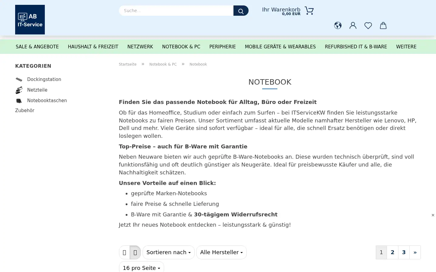 Screenshot of itservicekw.de