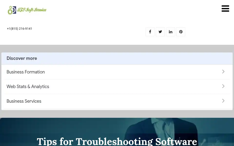 Screenshot of itssoftservice.com