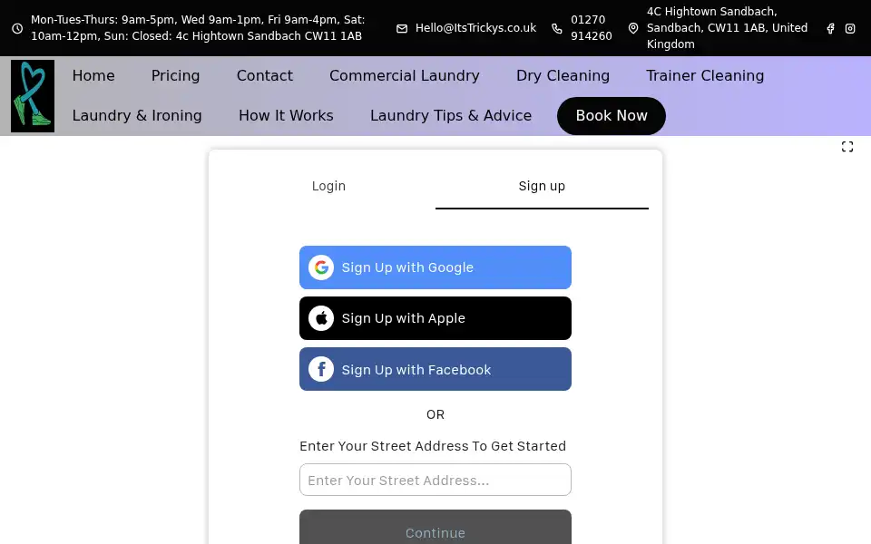 Screenshot of itstrickys.co.uk
