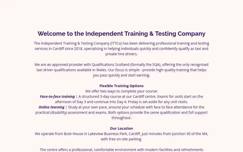 Screenshot of ittco.co.uk