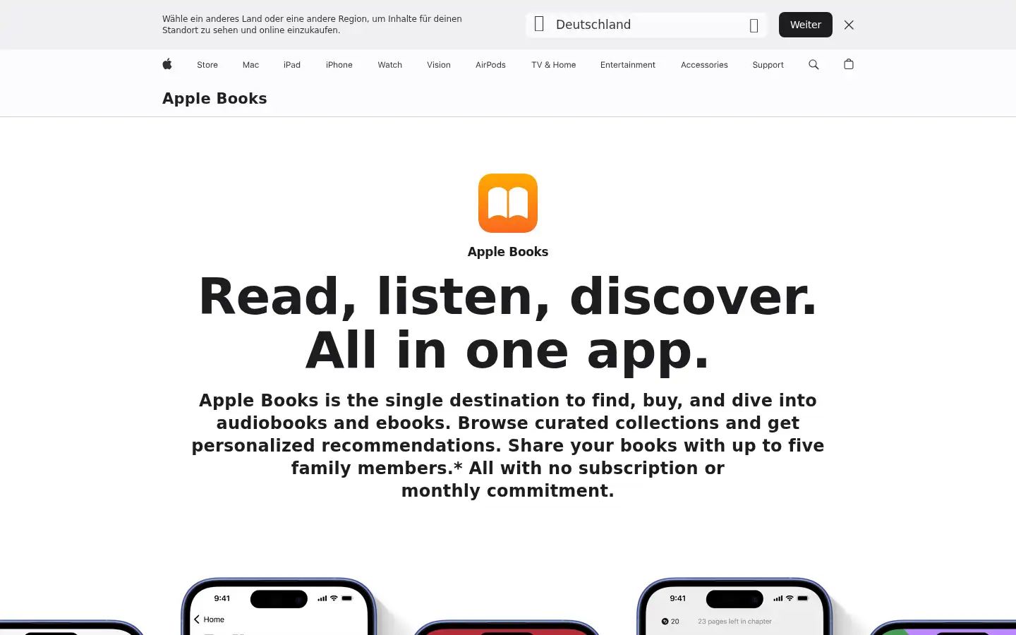 Screenshot of itunes.com