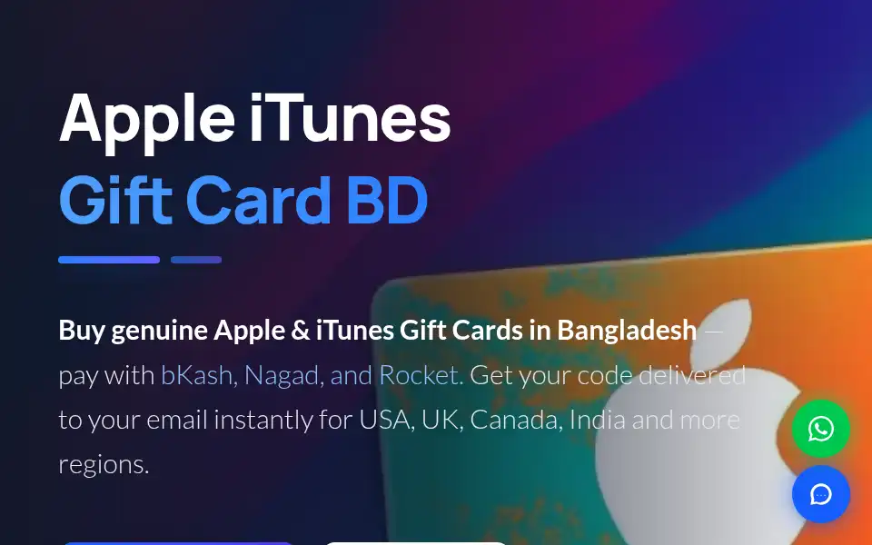 Screenshot of itunesgiftcardbd.com