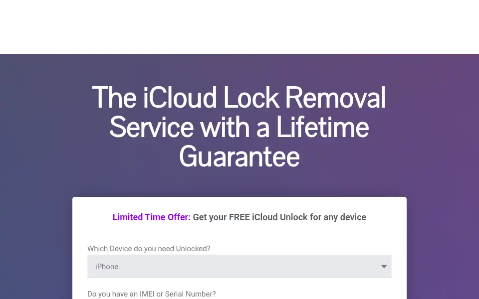 Screenshot of iunlock.app