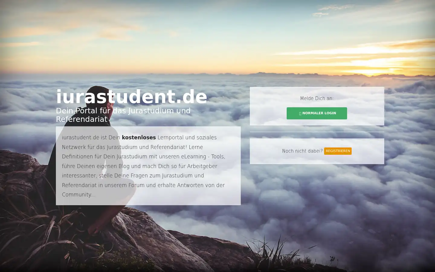 Screenshot of iurastudent.de