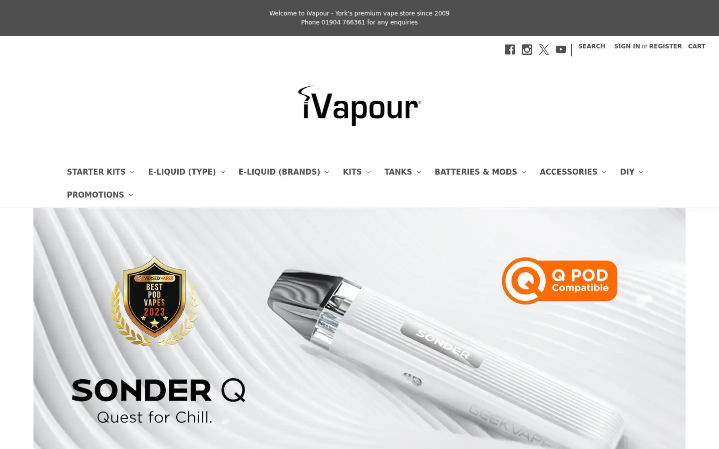 Screenshot of ivapour.co.uk