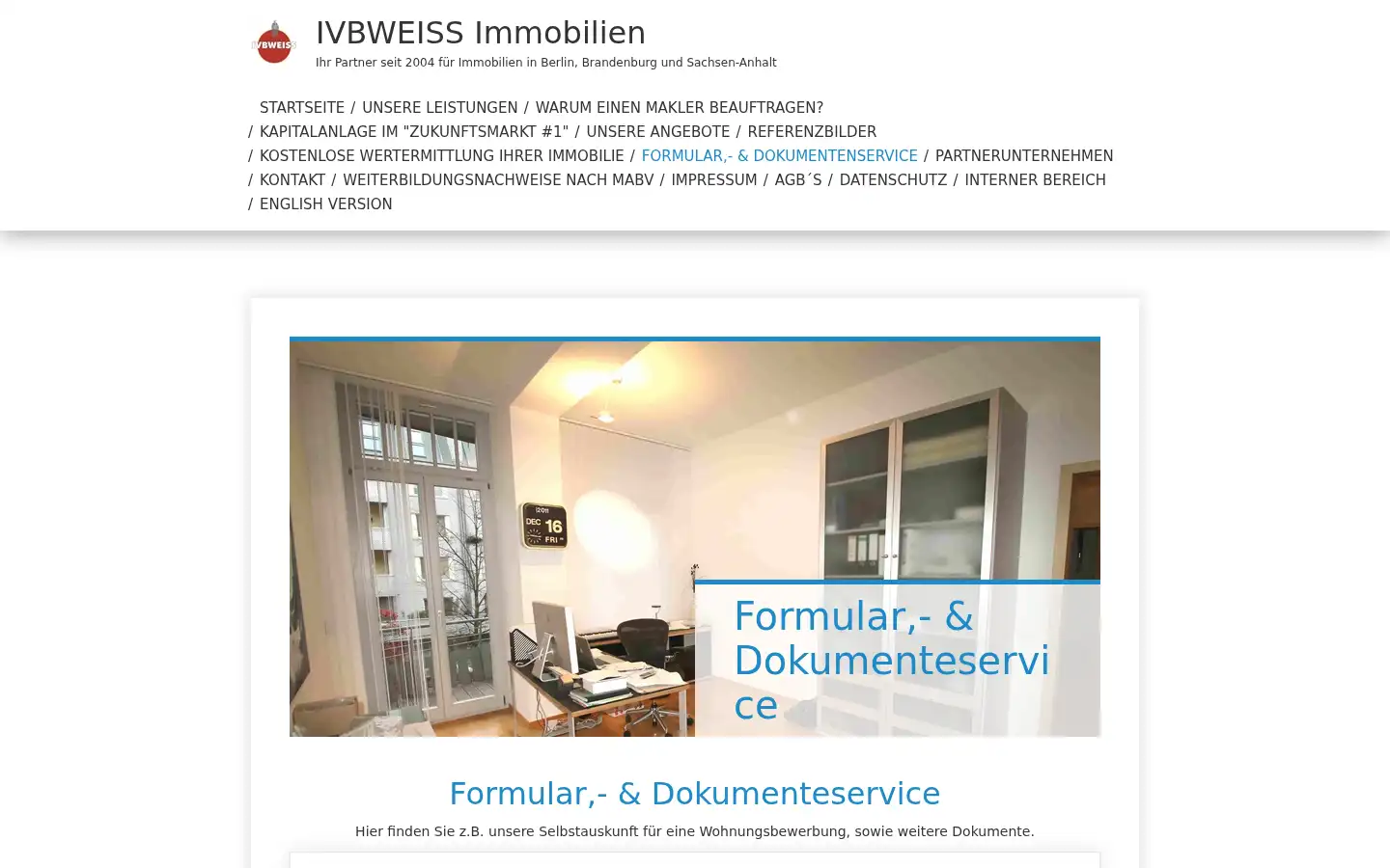 Screenshot of ivbweiss.de