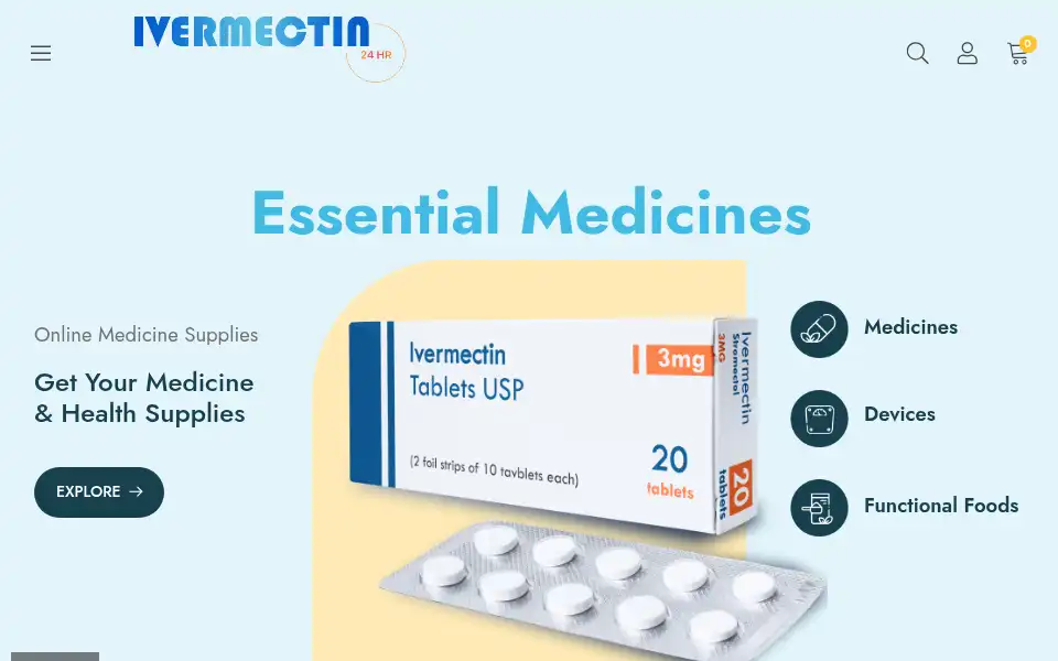 Screenshot of ivermectin24hr.com