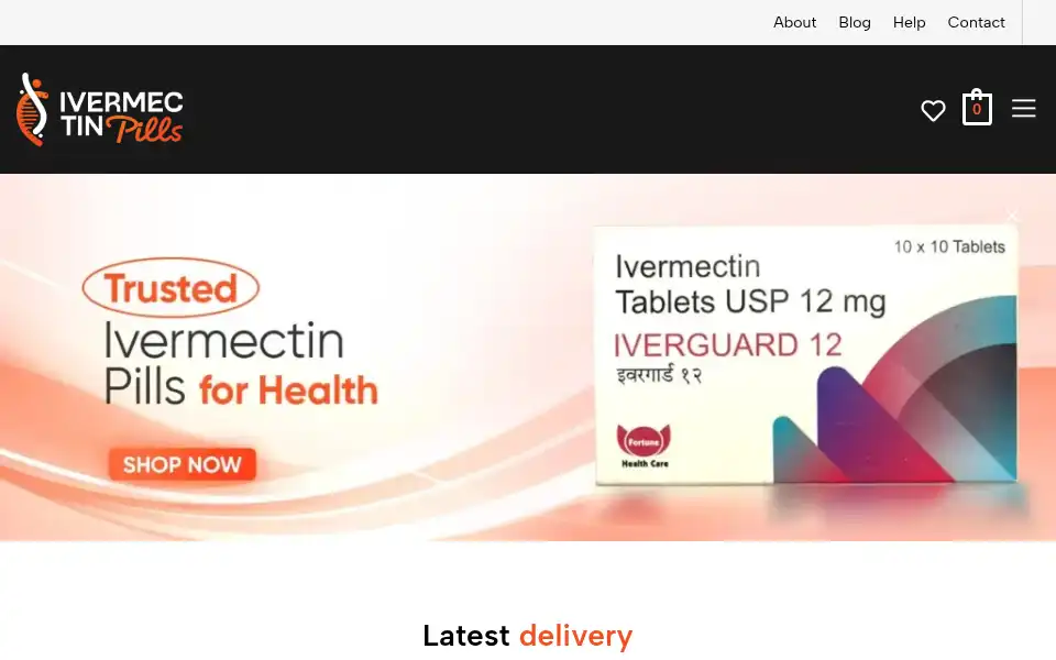Screenshot of ivermectinpills.com