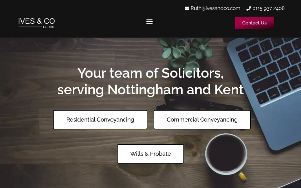 Screenshot of ivesandco.com