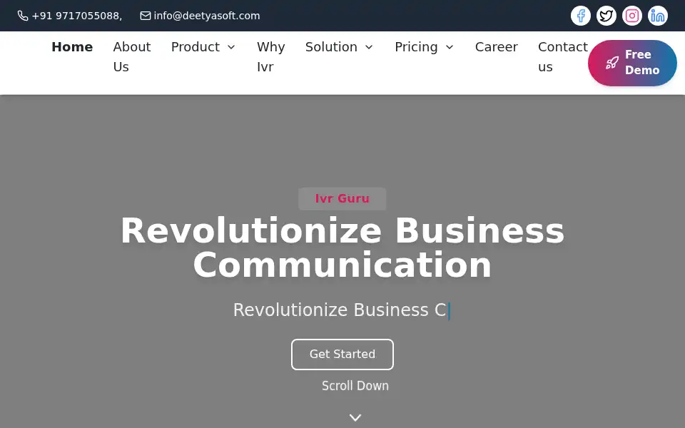 Screenshot of ivrguru.com