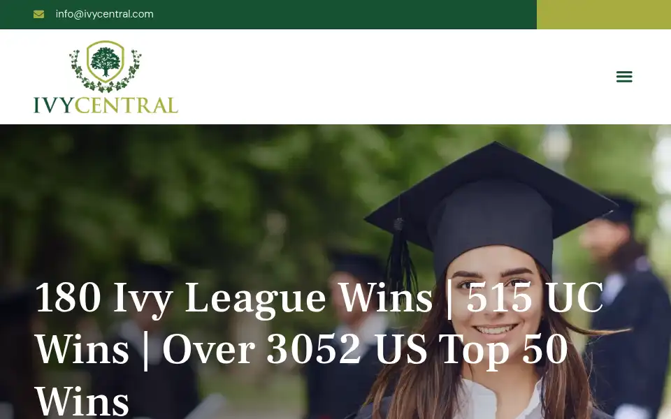 Screenshot of ivycentral.com