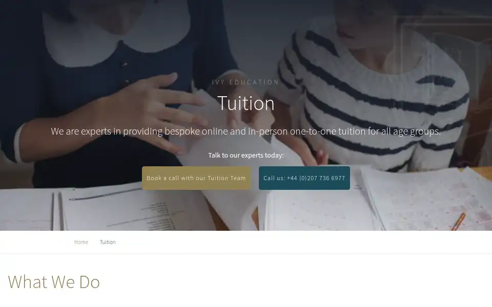 Screenshot of ivyeducation.co.uk