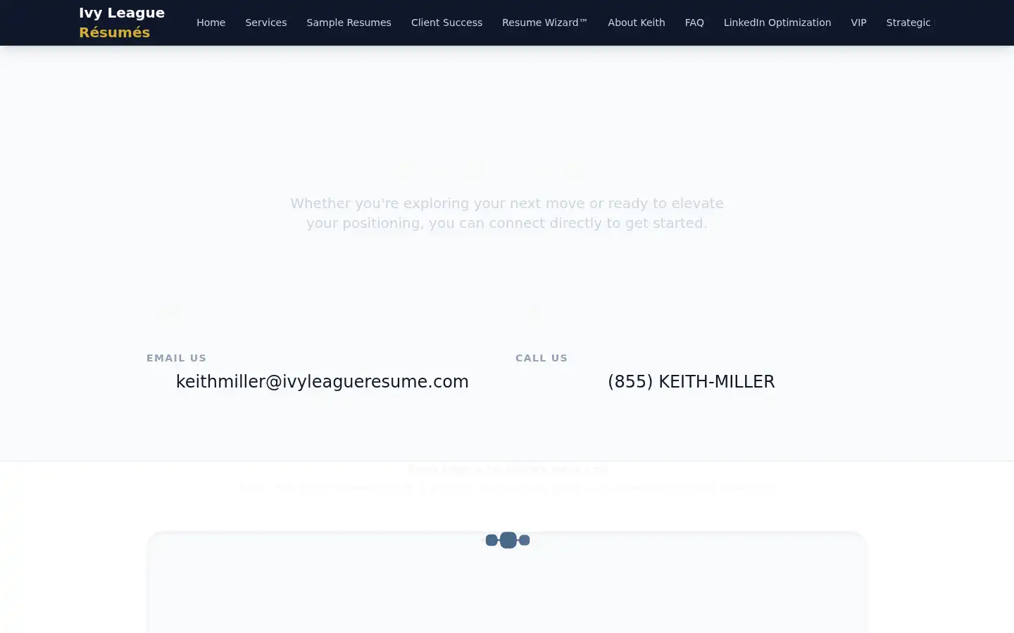 Screenshot of ivyleagueresume.com