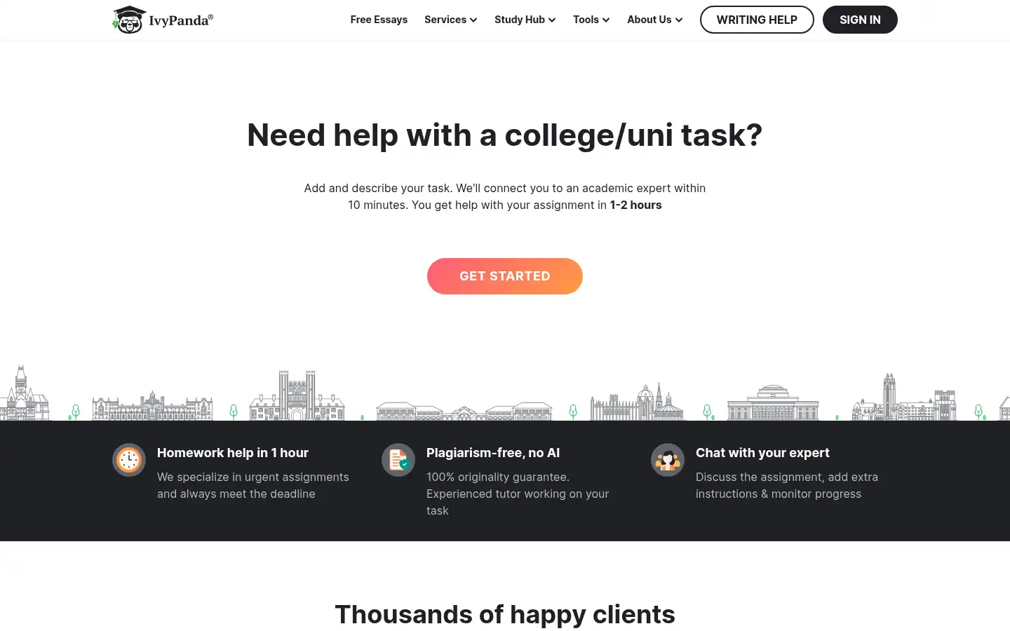 Screenshot of ivypanda.com