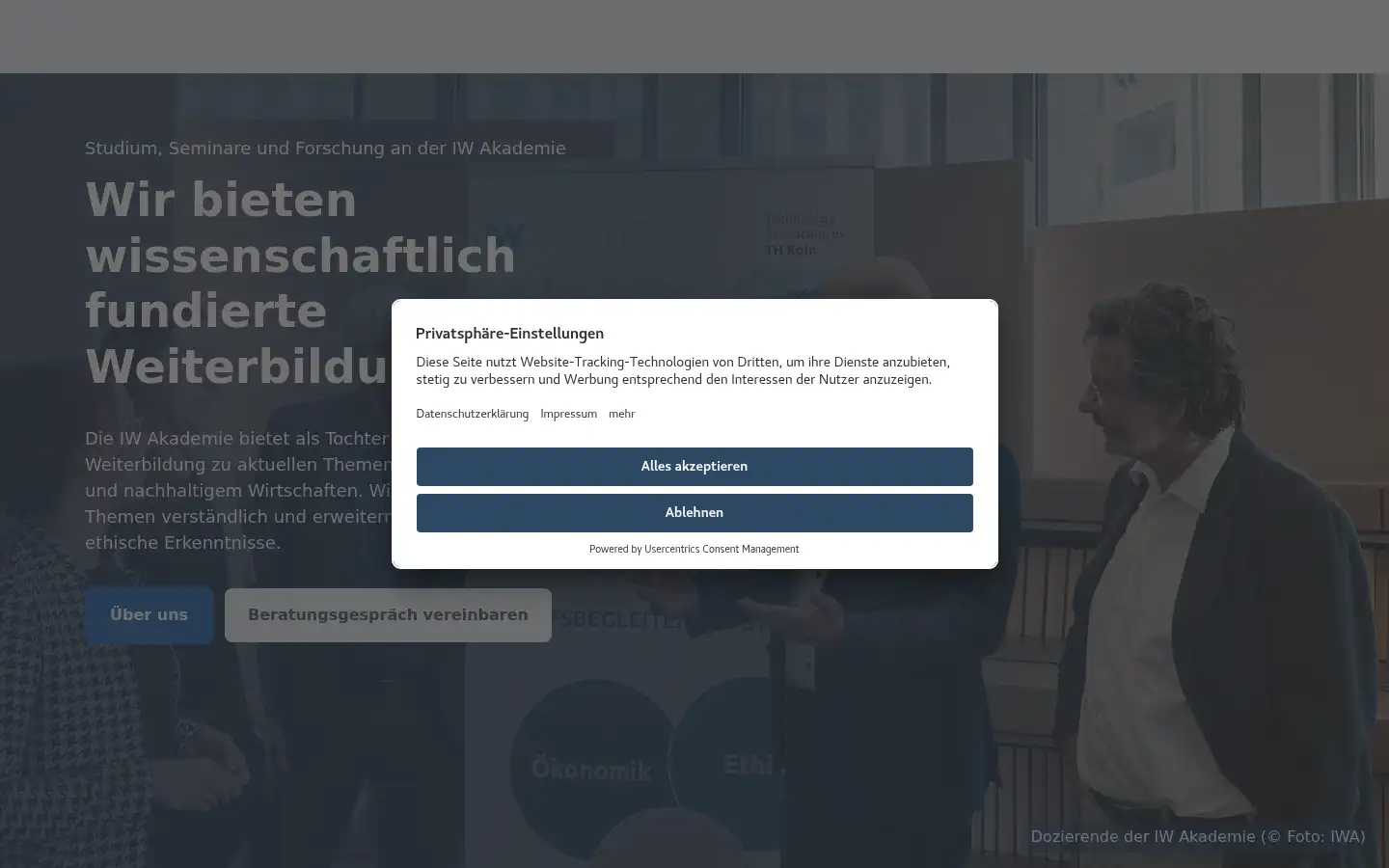 Screenshot of iw-akademie.de