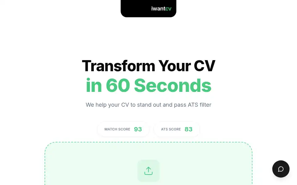 Screenshot of iwantcv.com