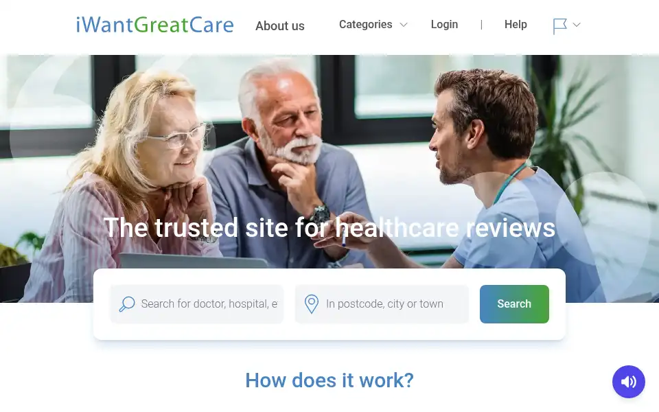 Screenshot of iwantgreatcare.org