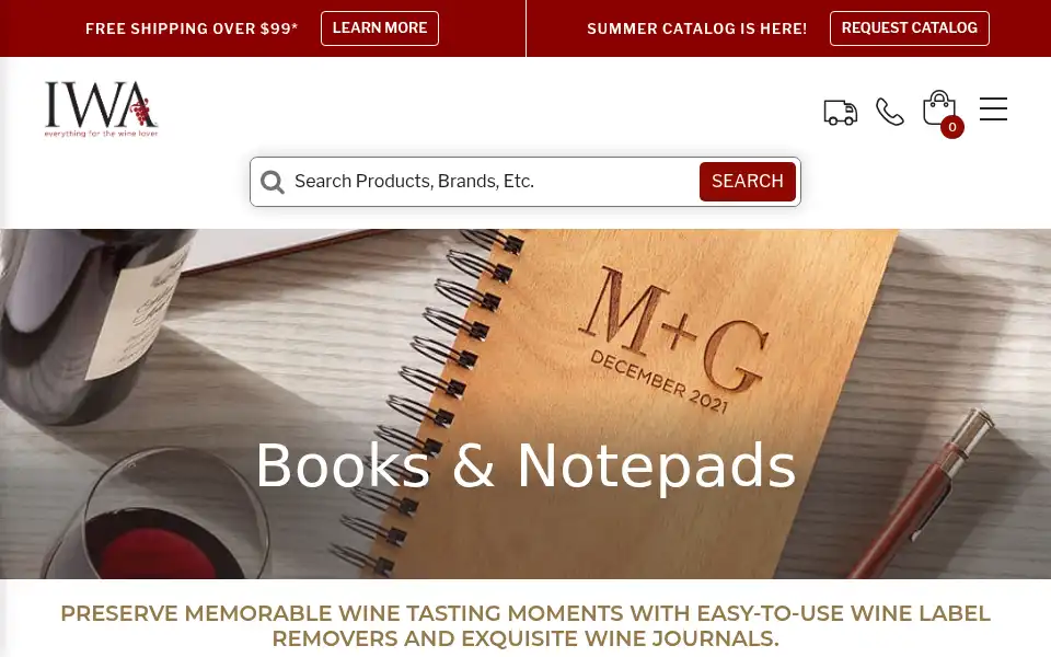 Screenshot of iwawine.com