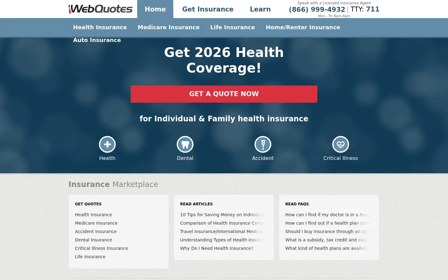 Screenshot of iwebquotes.com