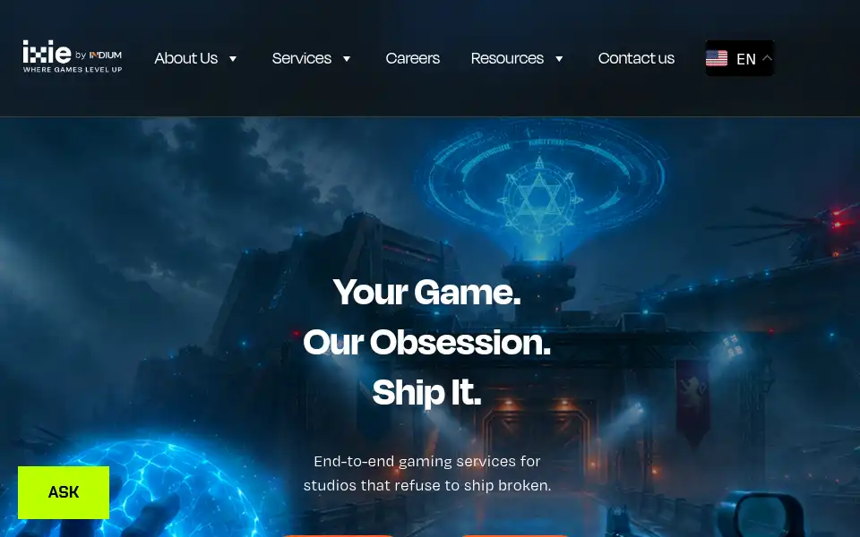 Screenshot of ixiegaming.com
