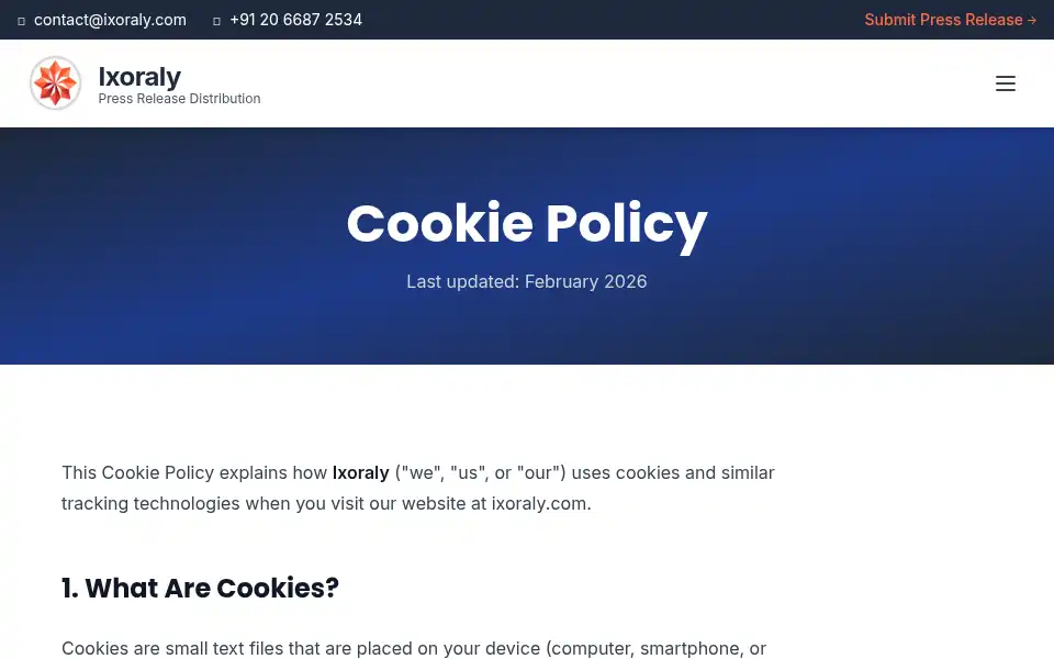 Screenshot of ixoraly.com