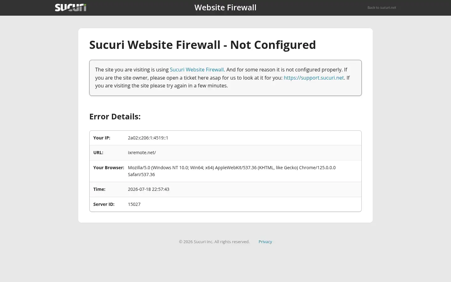 Screenshot of ixremote.net